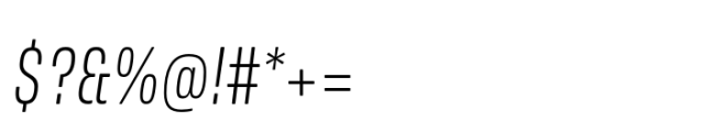 Amsi Grotesk Condensed Light Italic Font OTHER CHARS