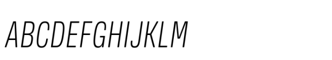 Amsi Grotesk Condensed Light Italic Font UPPERCASE