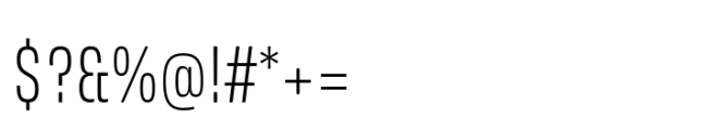 Amsi Grotesk Condensed Light Font OTHER CHARS