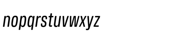 Amsi Grotesk Condensed Medium Italic Font LOWERCASE