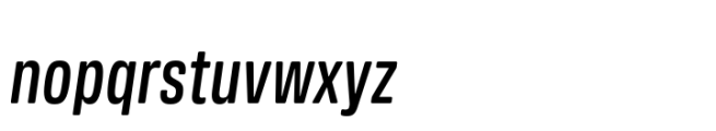 Amsi Grotesk Condensed Semi Bold Italic Font LOWERCASE