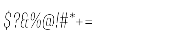 Amsi Grotesk Condensed X Light Italic Font OTHER CHARS