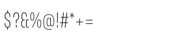 Amsi Grotesk Condensed X Light Font OTHER CHARS