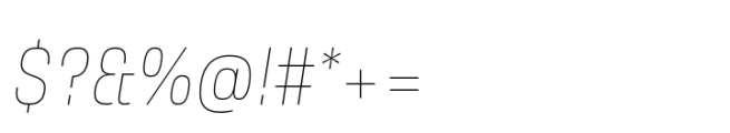 Amsi Grotesk Narrow Thin Italic Font OTHER CHARS