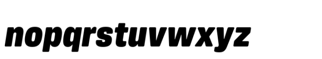 Amsi Grotesk Narrow Ultra Italic Font LOWERCASE