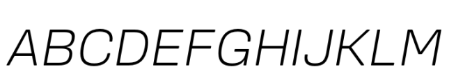 Amsi Grotesk Normal Light Italic Font UPPERCASE