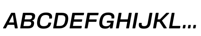 Amsi Grotesk Normal Semi Bold Italic Font UPPERCASE