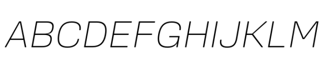 Amsi Grotesk Normal X Light Italic Font UPPERCASE