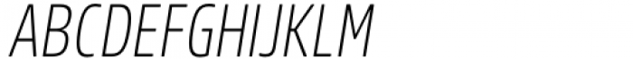 Amsi Pro AKS Condensed ExtraLight Italic Font UPPERCASE