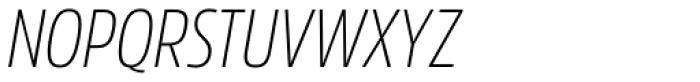Amsi Pro Cond ExtraLight Italic Font UPPERCASE
