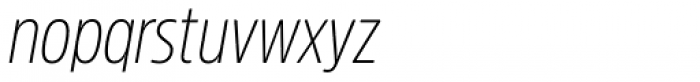 Amsi Pro Cond ExtraLight Italic Font LOWERCASE