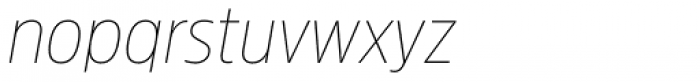 Amsi Pro Narrow Thin Italic Font LOWERCASE