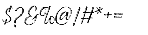 Amslow Brush Regular Font OTHER CHARS
