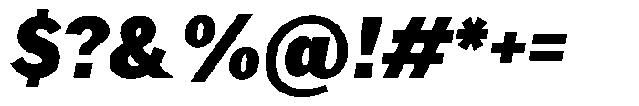 Amsterdam Grotesk Black Italic Font OTHER CHARS