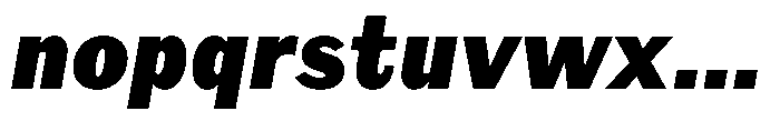 Amsterdam Grotesk Black Italic Font LOWERCASE