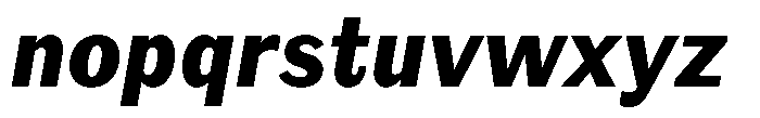 Amsterdam Grotesk Bold Italic Font LOWERCASE