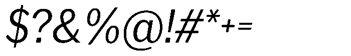 Amsterdam Grotesk Extra Light Italic Font OTHER CHARS