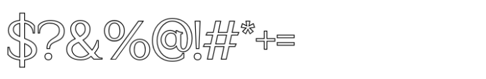 Amstir Outline Font OTHER CHARS