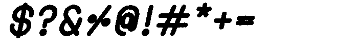 Amu Distort Black Italic Font OTHER CHARS
