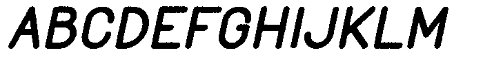 Amu Distort Black Italic Font UPPERCASE