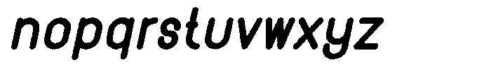 Amu Distort Black Italic Font LOWERCASE