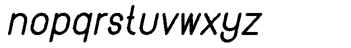 Amu Distort Bold Italic Font LOWERCASE