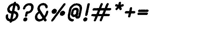 Amu Distort Extra Bold Italic Font OTHER CHARS