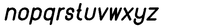 Amu Distort Extra Bold Italic Font LOWERCASE