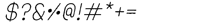 Amu Distort Italic Font OTHER CHARS