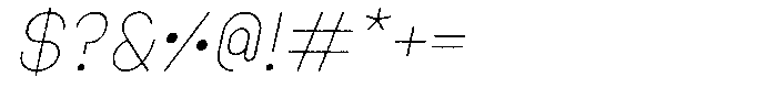 Amu Distort Light Italic Font OTHER CHARS
