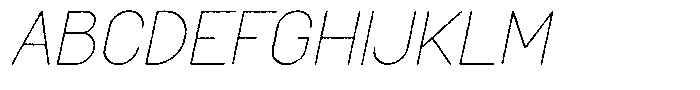 Amu Distort Light Italic Font UPPERCASE
