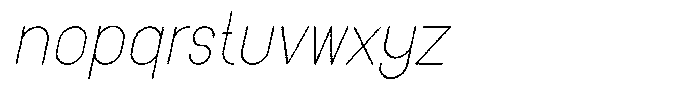 Amu Distort Light Italic Font LOWERCASE