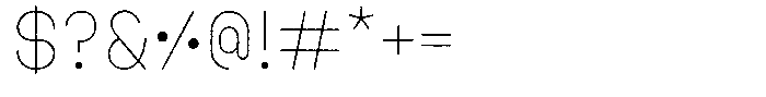 Amu Distort Light Font OTHER CHARS