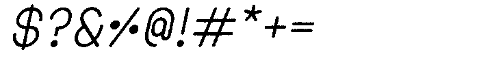 Amu Distort Medium Italic Font OTHER CHARS