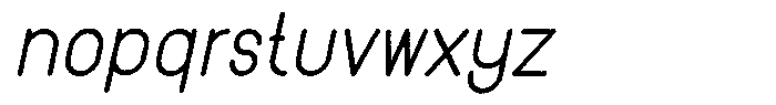 Amu Distort Medium Italic Font LOWERCASE