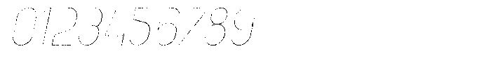 Amu Distort Thin Italic Font OTHER CHARS