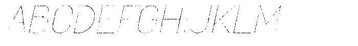 Amu Distort Thin Italic Font UPPERCASE