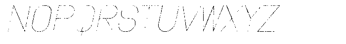 Amu Distort Thin Italic Font UPPERCASE