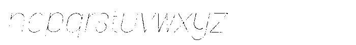 Amu Distort Thin Italic Font LOWERCASE
