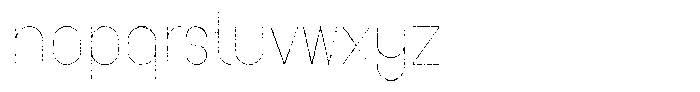 Amu Distort Thin Font LOWERCASE