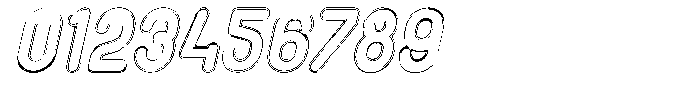 Amu Doutline Black Italic Font OTHER CHARS