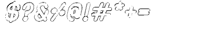 Amu Doutline Black Italic Font OTHER CHARS