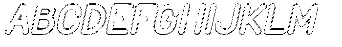 Amu Doutline Black Italic Font UPPERCASE