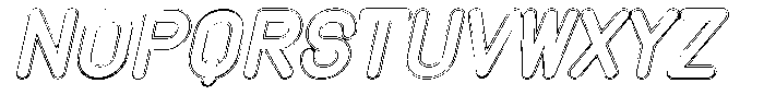 Amu Doutline Black Italic Font UPPERCASE