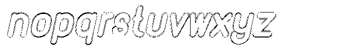 Amu Doutline Black Italic Font LOWERCASE