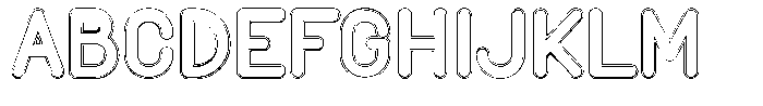 Amu Doutline Black Font UPPERCASE