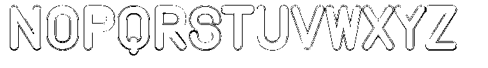 Amu Doutline Black Font UPPERCASE