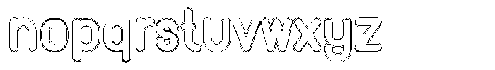 Amu Doutline Black Font LOWERCASE
