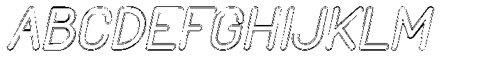 Amu Doutline Bold Italic Font UPPERCASE
