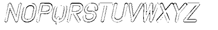 Amu Doutline Bold Italic Font UPPERCASE